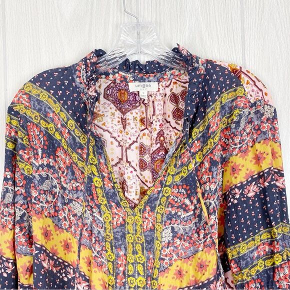 Umgee | Boho Bell Sleeve Tassel Dress Size Small - Picture 4 of 12